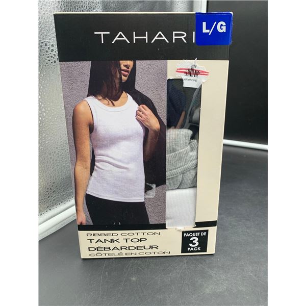 Tahari Tank Top-Ribbed Cotton 3pk (L)