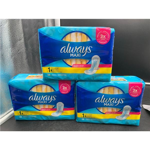Always Maxi Pads-Regular (3 x 28)