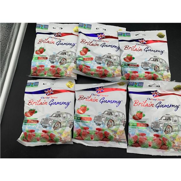 Cheery Chews Britain Gummy-Fizzy Strawberry (6 x 150g)