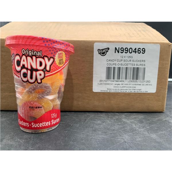Huer Original Candy Cup Sour Suckers (12 x 125g)