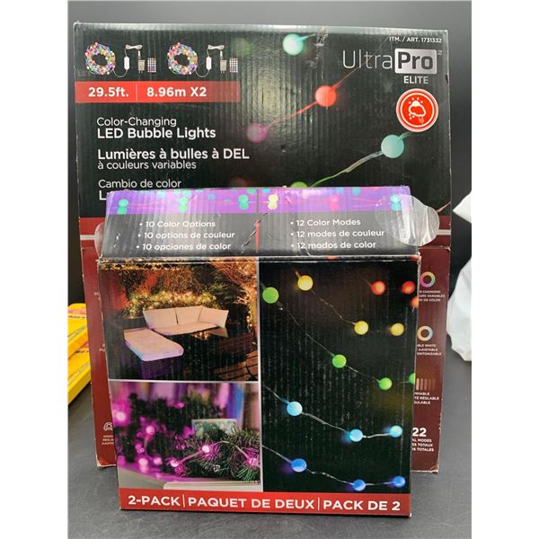 UltraPro Elite LED Bubble Lights, Colour Changing 2pk