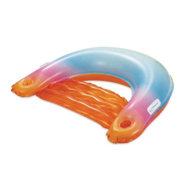 Stella and Finn Sunset Inflatable Ombre Pool Floating Chair with Cup Holders