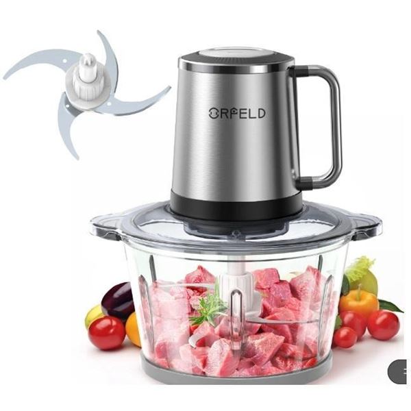 ORFELD Meat Grinder Electric Food Chopper, 2 Speeds Meat Chopper 8 Cup Food Processor New,