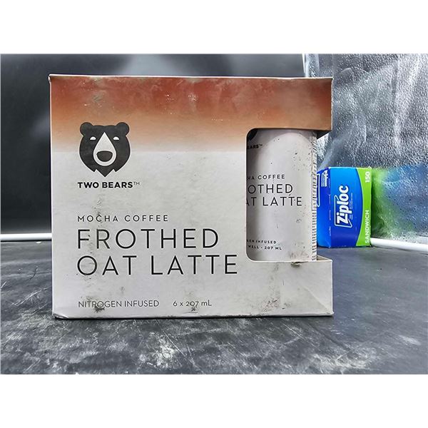 Two Bears Mocha Coffee Frothed Oat Latte-Nitrogen Infused (6 x 207ml)