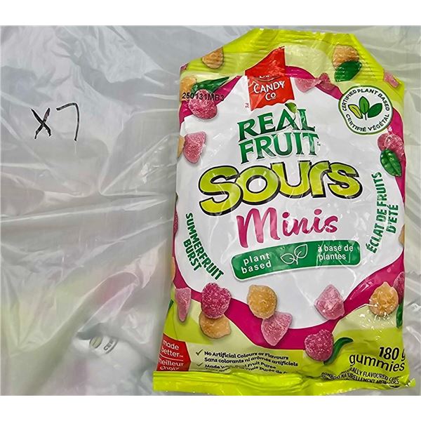 Real Fruit Sours Mini's Summerfruit Burst (7 x 180g)