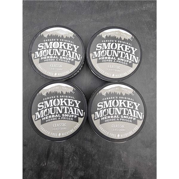 Smokey Mountain Herbal Snuff-Classic Tobacco & Nicotine Free (4ct)