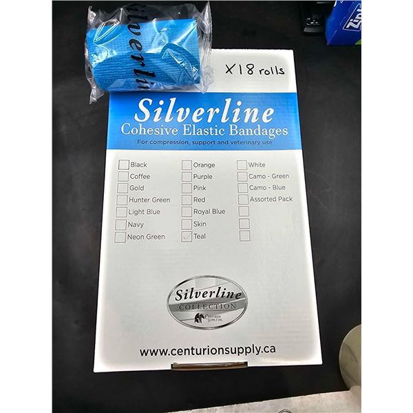 Silverline 4" Cohesive Wrap, Stretchy Breathable Multi-Use Self Adhering Elastic Bandage, Vet Wrap 4