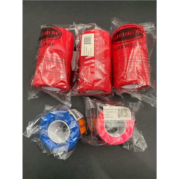 Lot of Shredrow K9 Flex Wrapm Assorted Colours (5cm x 4.5m)