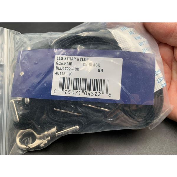 Leg Strap Nylon Pair, Black