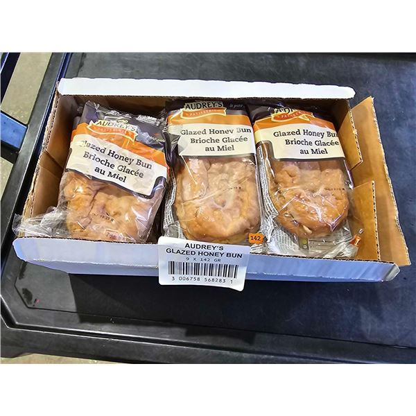 ***FROZEN***  Audrey's Patisserie Glazed Honey Bun 9 x 142gg