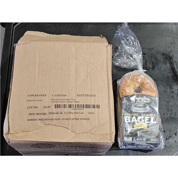 ***FROZEN***  O'Doughs Sesame Bagel Thins 6 x's 300g Pack