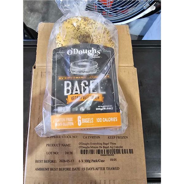 ***FROZEN*** O'Doughs Everything Bagel Vegan 6 x 300g Pack