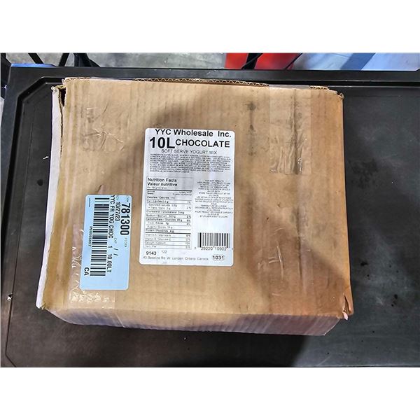 ***FROZEN*** YYC Wholesale Inc. Chocolate Soft Serve Yogurt Mix  10L