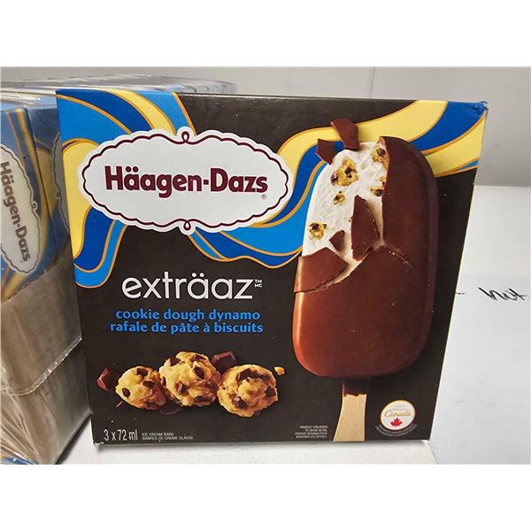 ***FROZEN*** Haagen Dazs extraaz Cookie Dough Dynamo Ice Cream 12x (3x72ml)