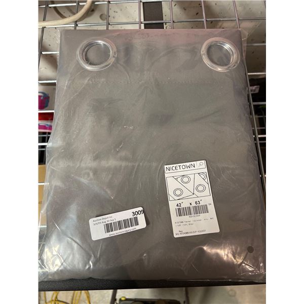 NICETOWN Thermal insulated grey curtains 42inch wide x 63inch long