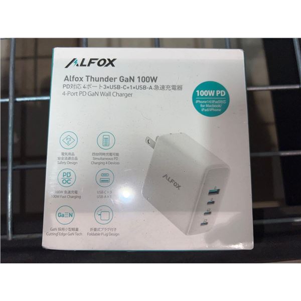 Alfox Thunder GaN 100W 4-Port Wall Charger