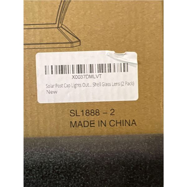 Solar Post Cap Light with Shell Glass Lens