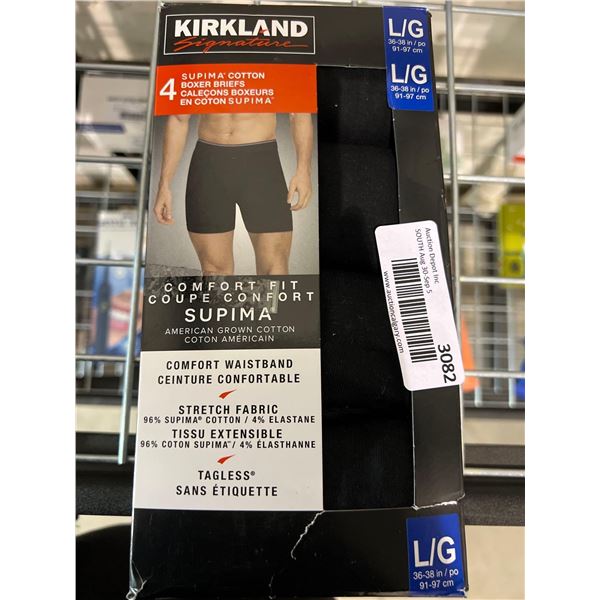 Kirkland Supima Cotton Boxer Briefs 4 Pack Size L