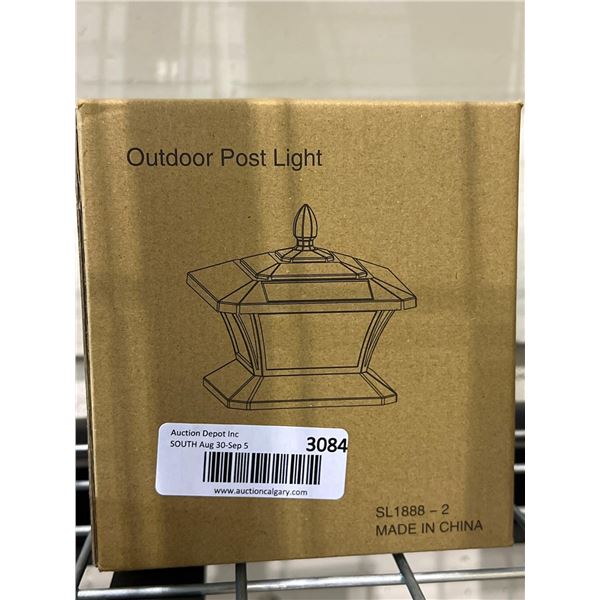 Solar Post Cap Light with Shell Glass Lens