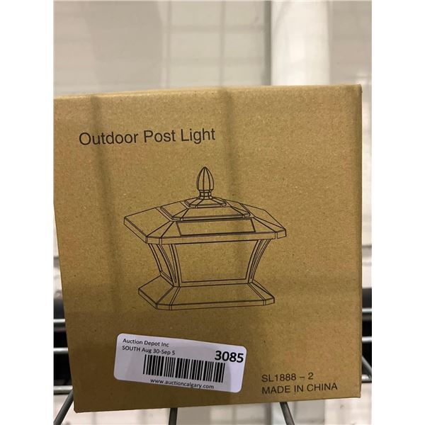 Solar Post Cap Light with Shell Glass Lens