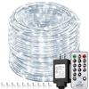 Image 1 : Solhice 75 ft LED Rope Lights Outdoor with Remote Control, 280 LEDs Waterproof Dimmable Cool White T