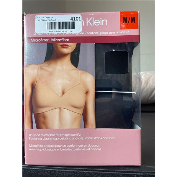 Calvin Klein 2 Pack Wire-Free Bra Size M