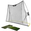 Image 1 : SKLZ Premium Home Golf Driving Range Kit with Net, Practice Mat & Stance Mat,Black
