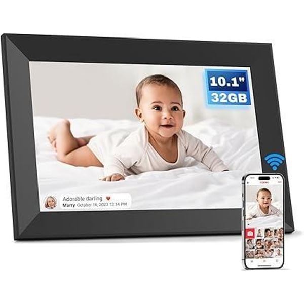 Frameo 10.1 Inch Smart WiFi Digital Picture Frame 32GB, Arktronic Digital Photo Frame with HD IPS To