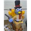 Image 2 : JOYDECOR 6FT Turkey Soldier with Hat and Gun, Thanksgiving Day Inflatable Decoration, Built-in LED A