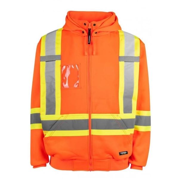Holmes Workwear Orange Reflective Zip Up Size L