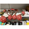Image 2 : Locally Handcrafted Garden Decor Mushrooms Set of 9 Various Sizes