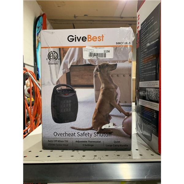 Give Best Ceramic Heater w/ Overheat Safety Shutoff