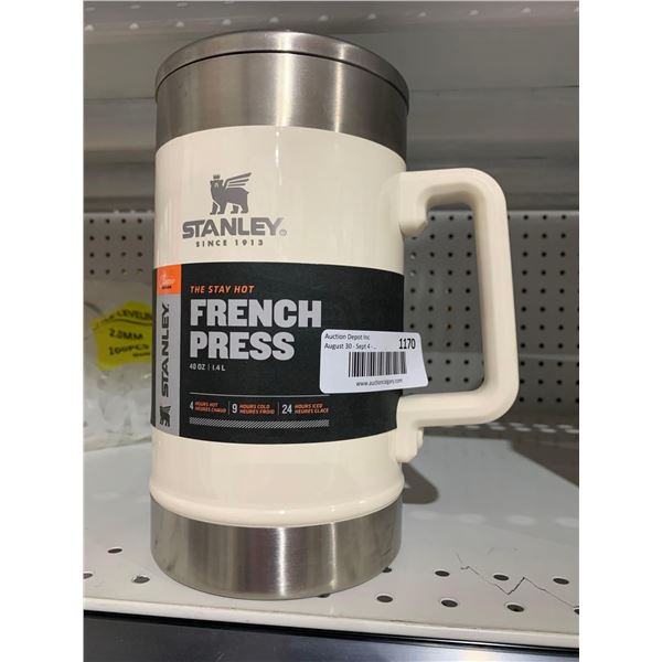 Stanley French Press with Double Vacuum Insulation, Stainless Steel Wide Mouth Coffee Press, Large C