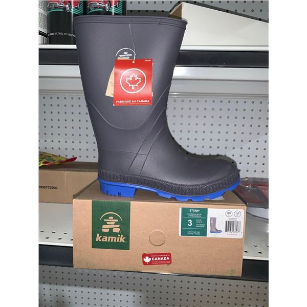 Kamik Stomp Rubber Boots Childrens Size 3