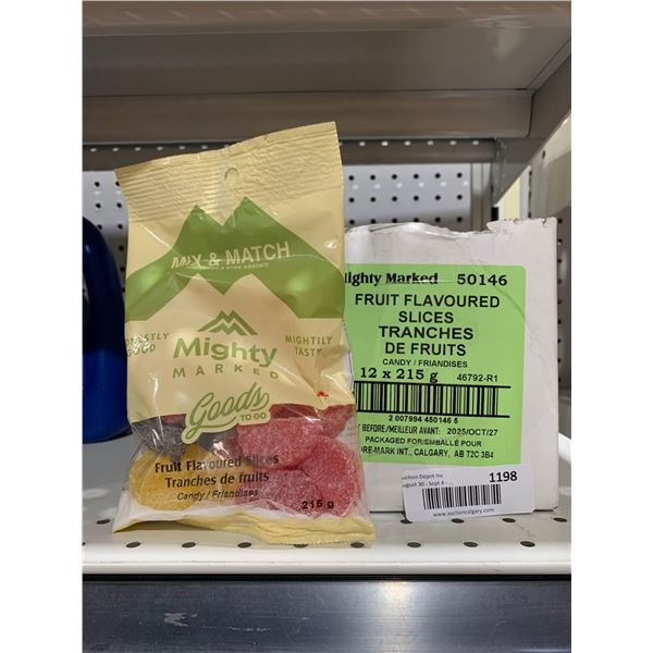 Mighty Marked Fruit Flavored Slices Candy 12 x 215g