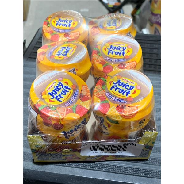 Wrigley's Juicy Fruit Mixies Gum 40pcs per Container x's 6