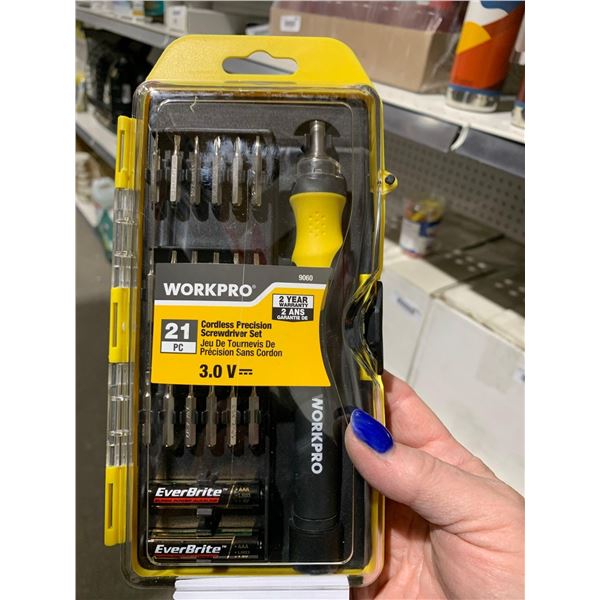WorkPro 21 Piece Cordless Precision Screwdriver Set