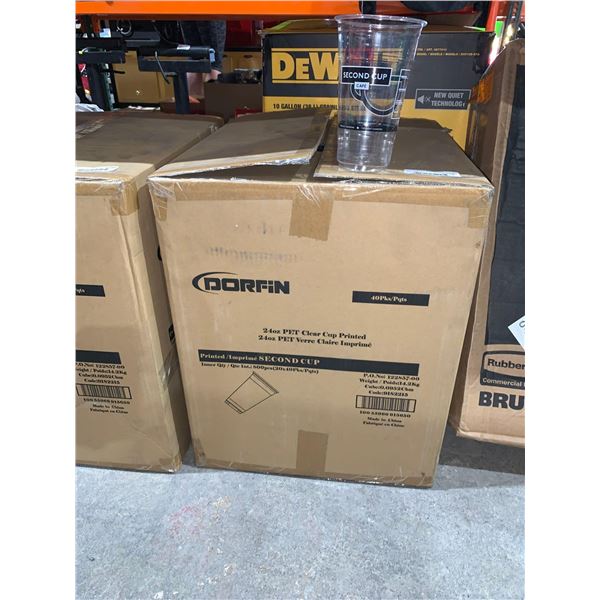 Dorfin 24oz PET Clear Cup Printed Second Cup 800pcs
