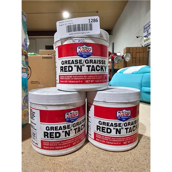 Lucas Oil Products Red N Tacky Grease 3x1 Lb