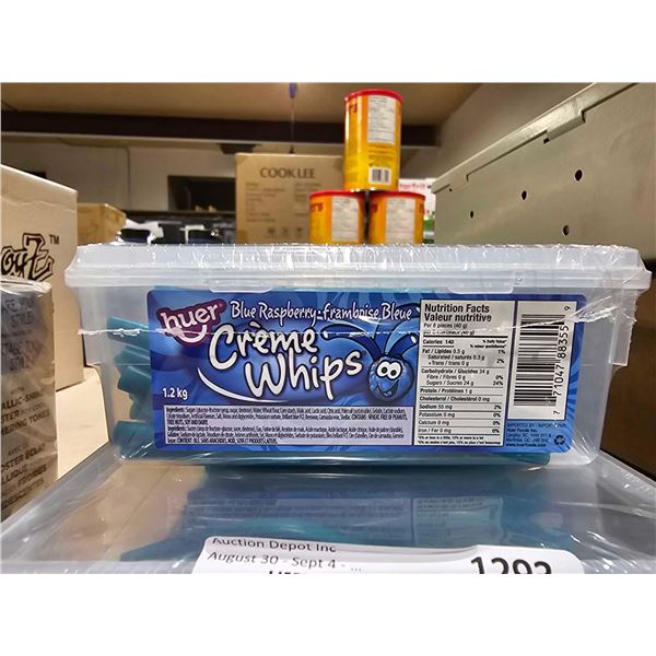 Huer Creme Whips - Blue Raspberry 1.2 Kg