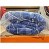 Image 2 : Blue Plaid King Size Flannel Bedsheet Set