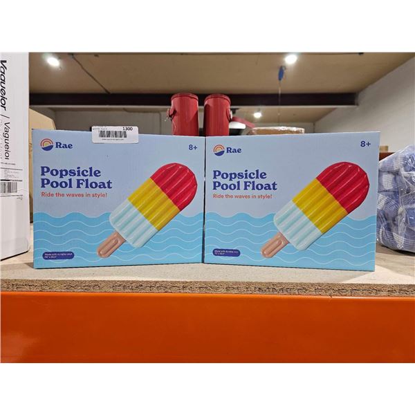 Lot of 2 Rae Inflatable Popsicle Pool Floats