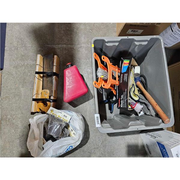 Bin Lot of Assorted Tools & Supplies