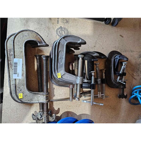 Lot of 10 - Assorted Industrial C-Clamps