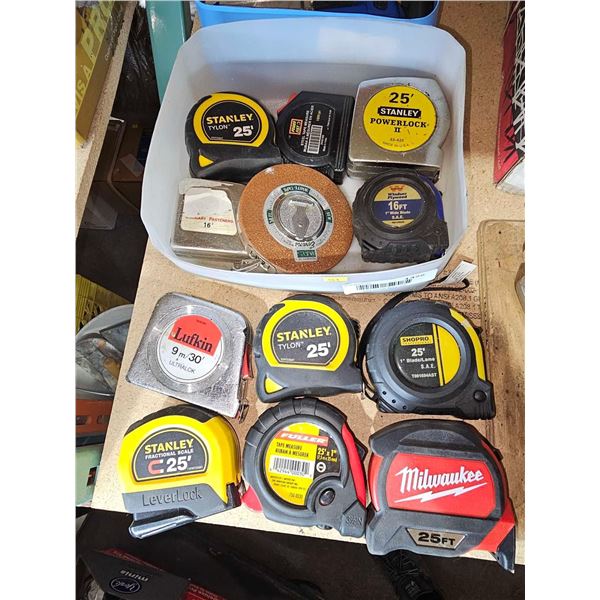 Lot of Assorted Tape Measures