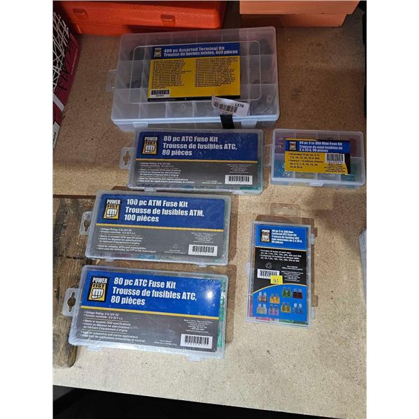 Bulk Lot of Assorted Terminals, & Fuses