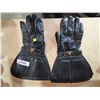 Image 1 : Vintage Leather Motorcycle Gloves Gauntlet Style - Size Men's Large