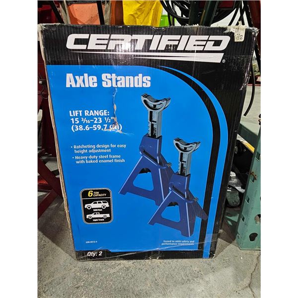 Certified Axle Stands Pair - 6 Ton