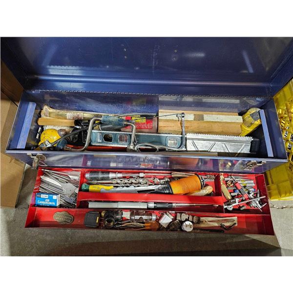 32" Beach Tool Chest filled with Assorted Hand Tools
