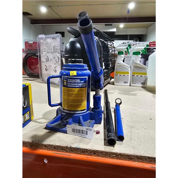 Power Fist 12 Ton Low Profile Hydraulic Bottle Jack